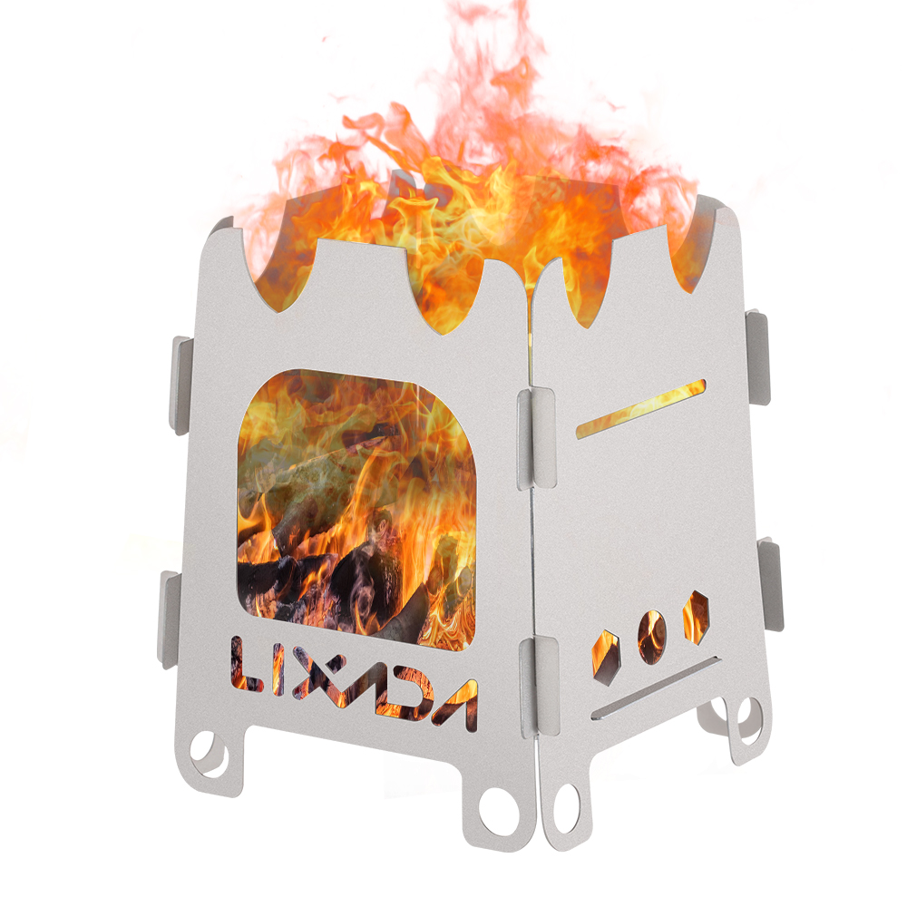Camping Cooking Grate - Lixada-Titânio portátil e aço inoxidável Outdoor