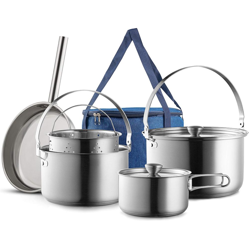 Camping Cooking Open Fire - Conjunto de Utensílios de Cozinha para