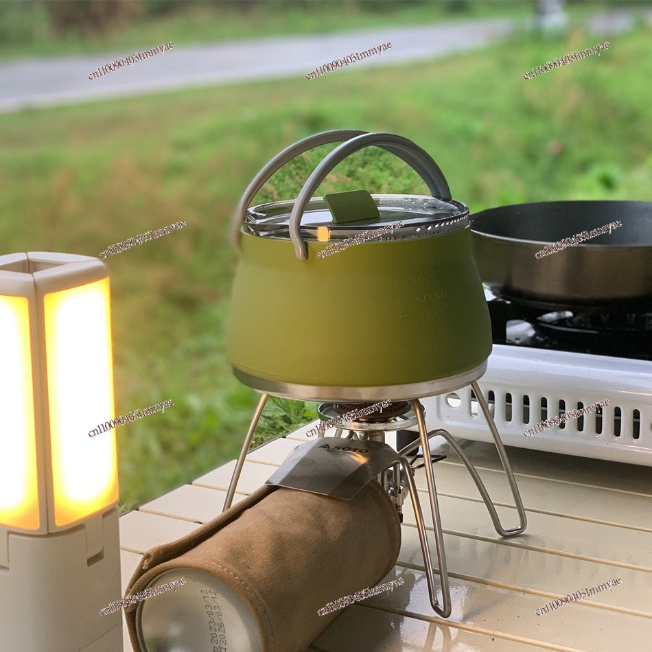 Camping Cooking Open Fire - Chaleira de Silicone Americana Dobrável para