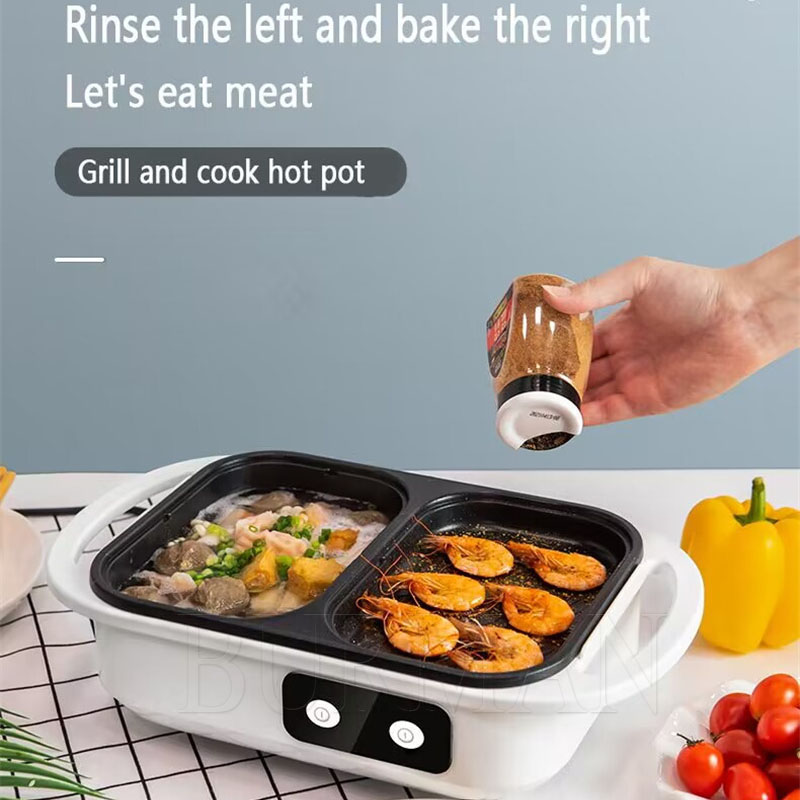 Camping Cooking Hot Plate - Panela elétrica multifuncional para fritar, 2