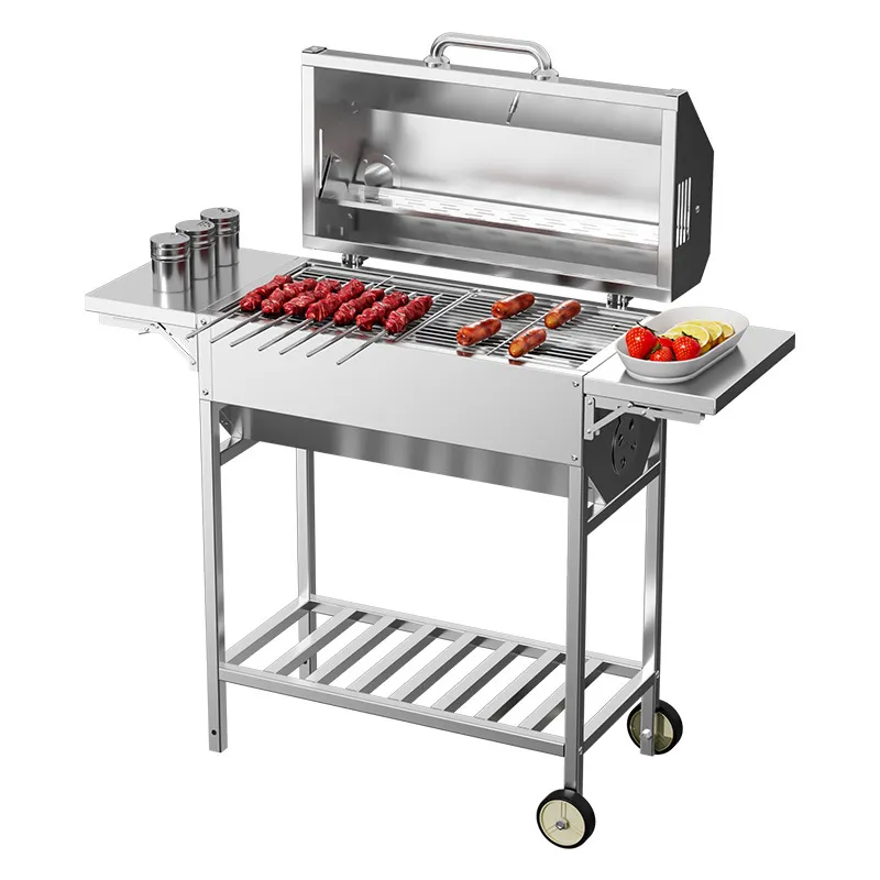 Camping Cooking Area - Conjunto de churrasqueira portátil em aço