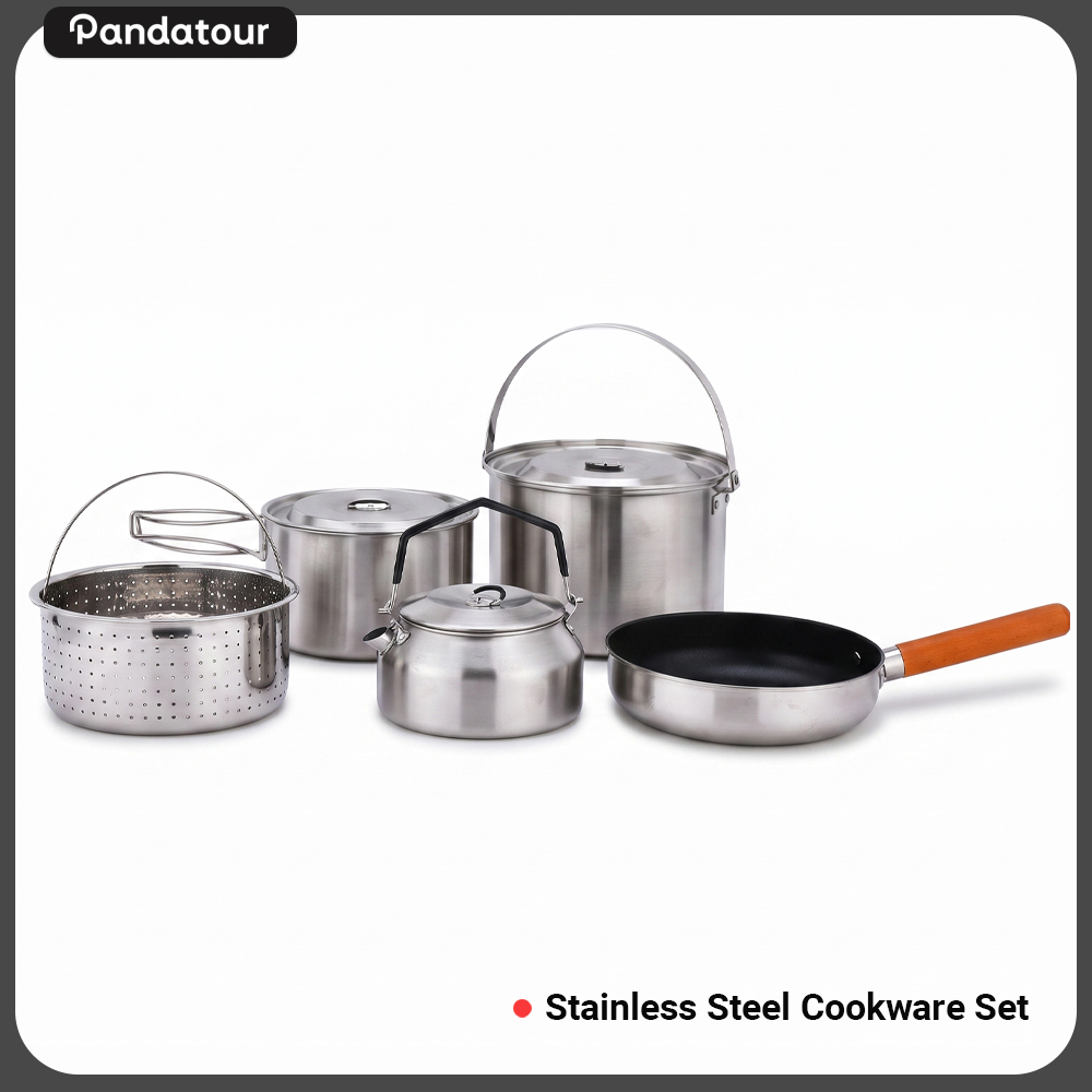 Camping Cooking Basket - Conjunto de Utensílios de Cozinha em