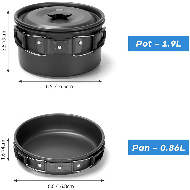 Camping Cooking Cup - Conjunto de Utensílios de Cozinha para