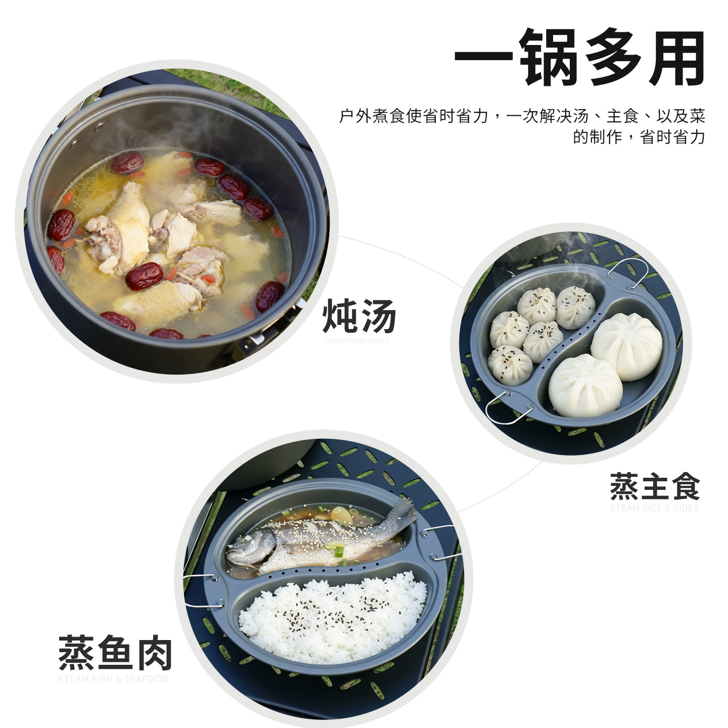 Conjunto de Panela de Coziment - Camping Cooking Pot Large avaliação e preço