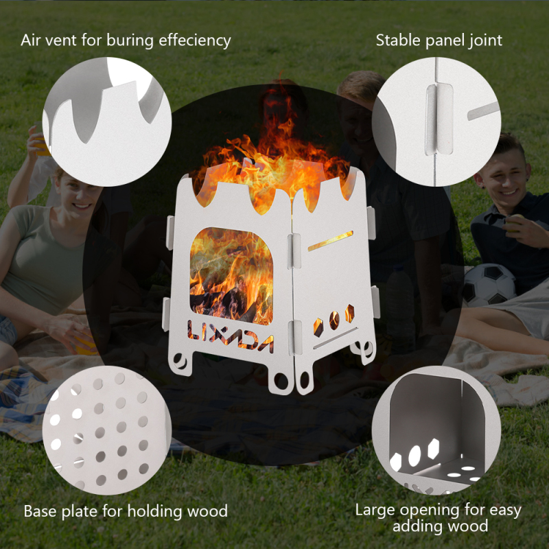 Lixada-Titânio portátil e aço  - Camping Cooking Grate avaliação e preço