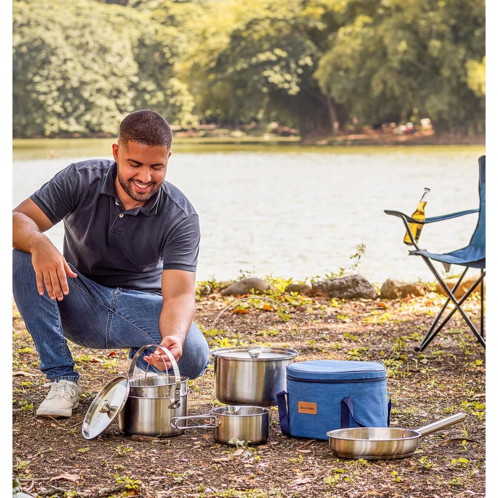 Conjunto de Utensílios de Cozi - Camping Cooking Open Fire avaliação e preço