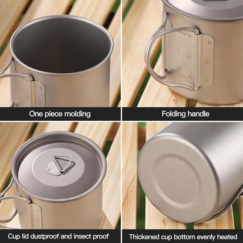 Caneca de Camping em Titânio c - Camping Cooking Cup avaliação e preço