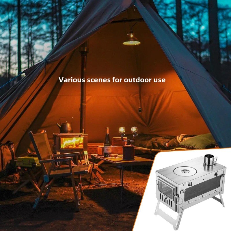 430 aço inoxidável portátil te - Camping Cooking Tent avaliação e preço