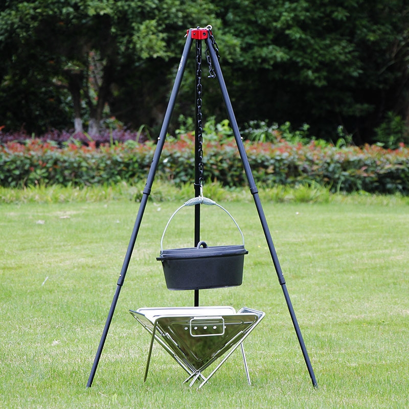 Tripé grande para fogueira, po - Camping Cooking Pot Large avaliação e preço