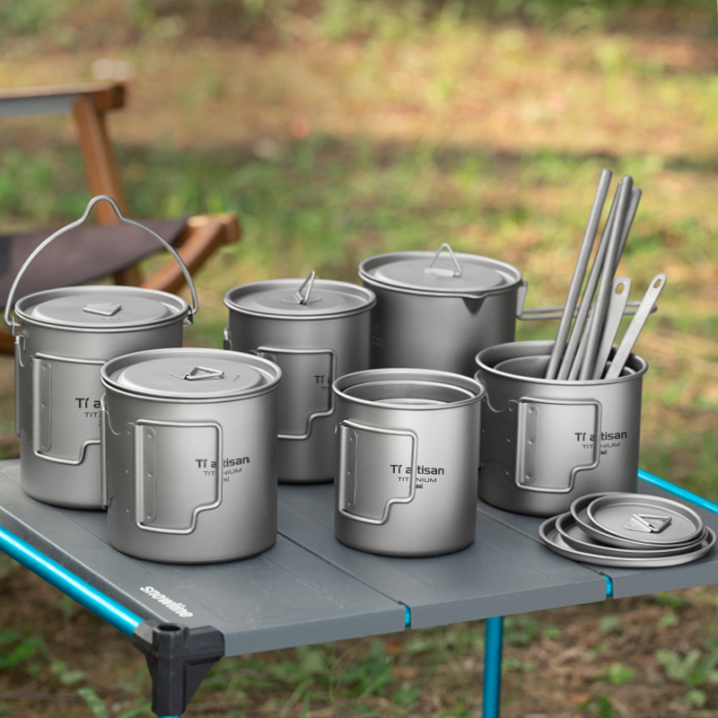 Tiartisan ao ar livre titânio  - Camping Cooking Cup avaliação e preço