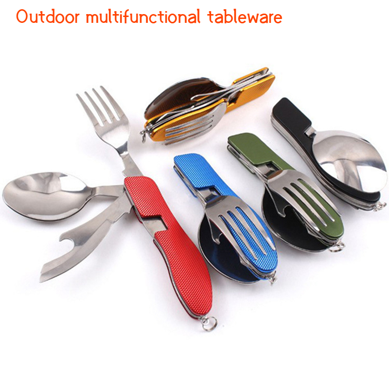 Talheres de aço inoxidável 4 e - Camping Cooking Cup avaliação e preço