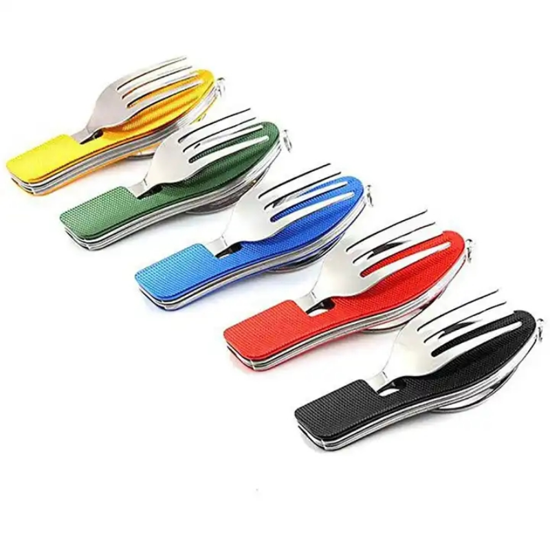 Talheres de aço inoxidável 4 e - Camping Cooking Cup avaliação e preço
