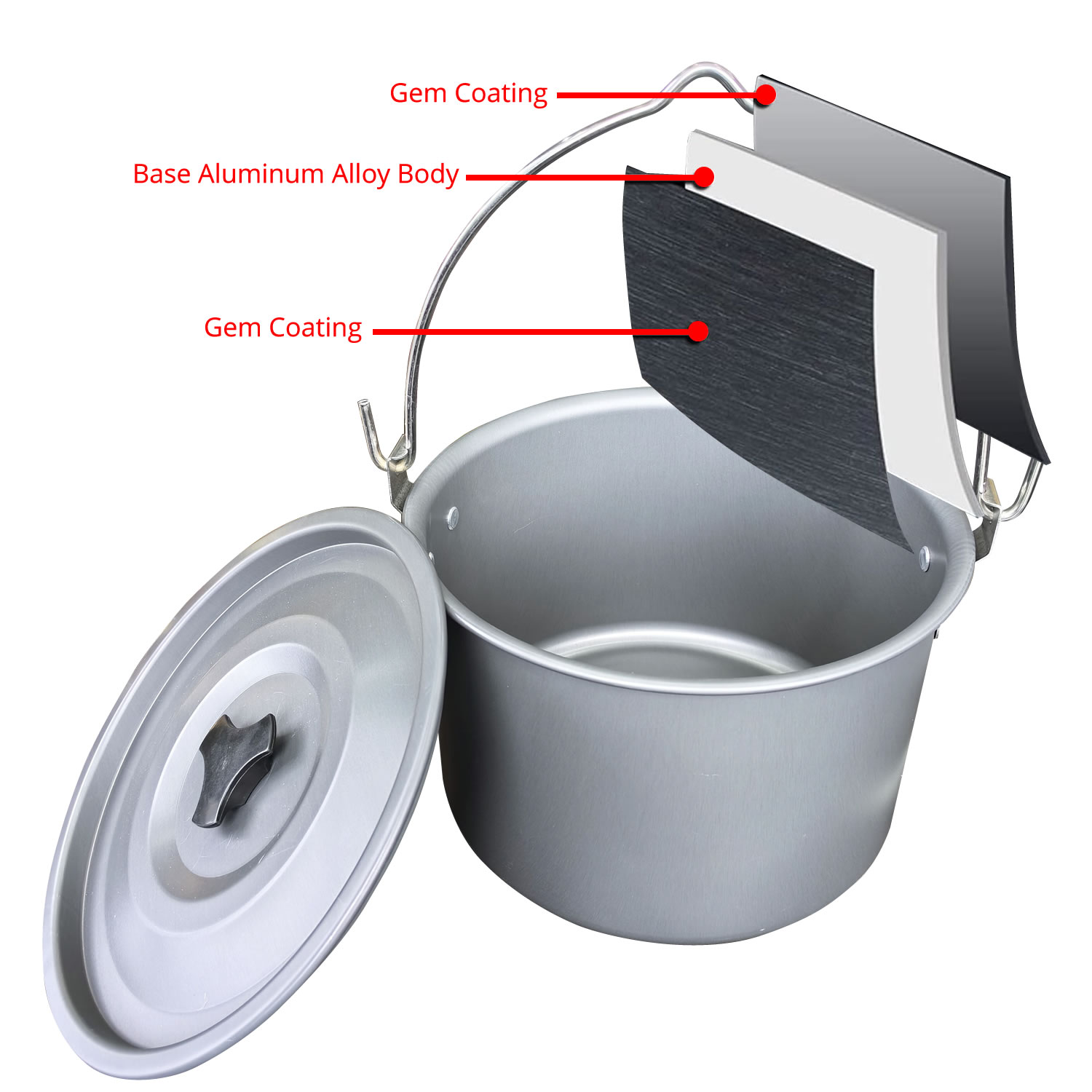 Panela Suspensa de 4L para Cam - Camping Cooking Pot Large avaliação e preço