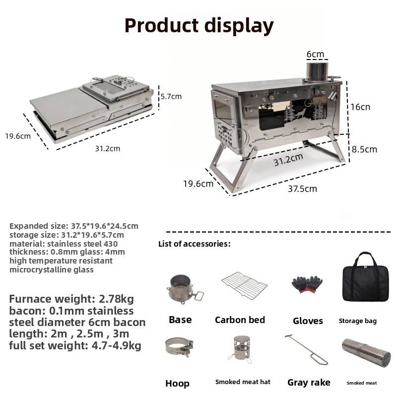 Fogão a Lenha Portátil Dobráve - Camping Cooking Grate avaliação e preço