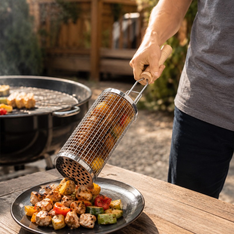 Conjunto de Cestas Redondas pa - Camping Cooking Basket avaliação e preço
