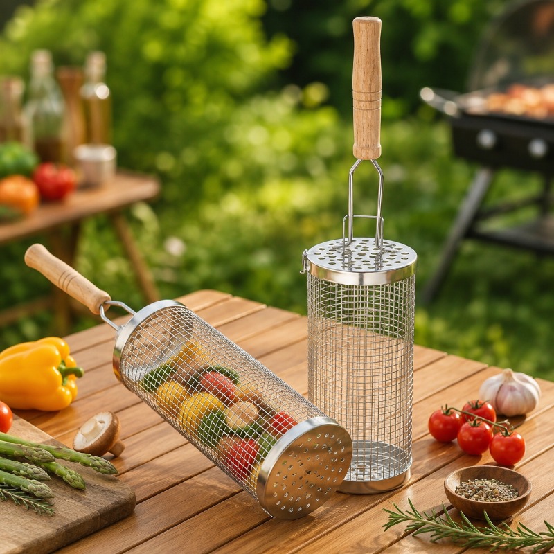 Conjunto de Cestas Redondas pa - Camping Cooking Basket avaliação e preço