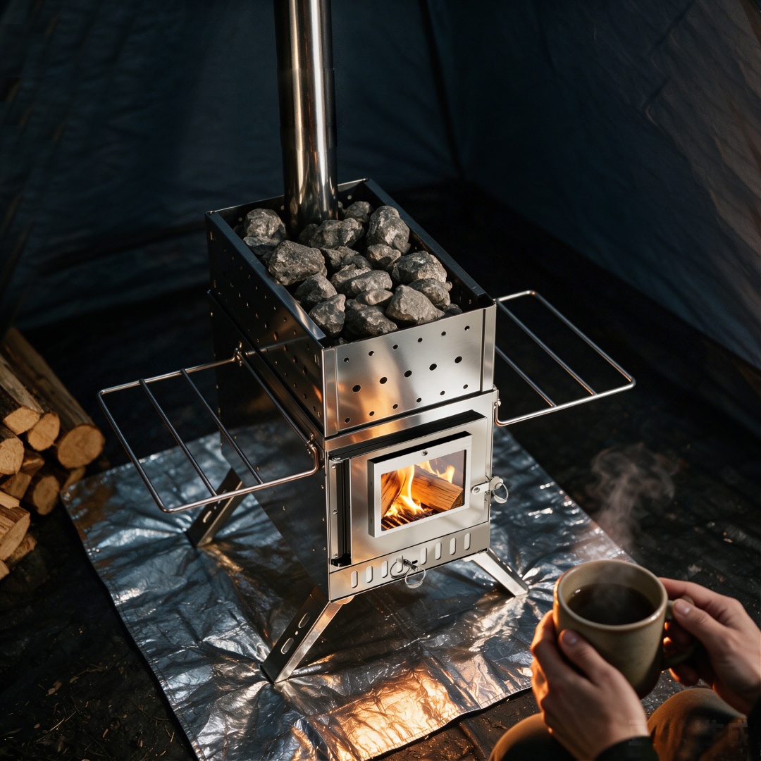 Fogão de sauna portátil a lenh - Camping Cooking Tent avaliação e preço