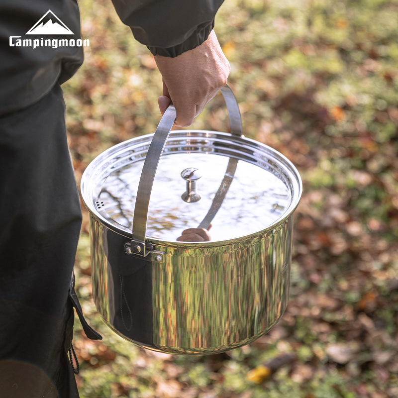 CAMPINGMOON CC-24 panela de aç - Camping Cooking Pot Large avaliação e preço